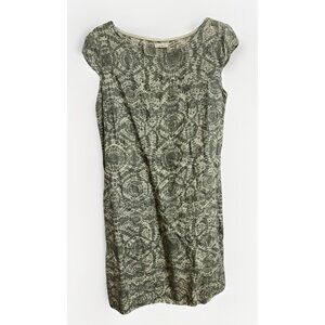 LINA Tomei seafoam green Paneled‎ linen lagenlook dress Italy Large.      V